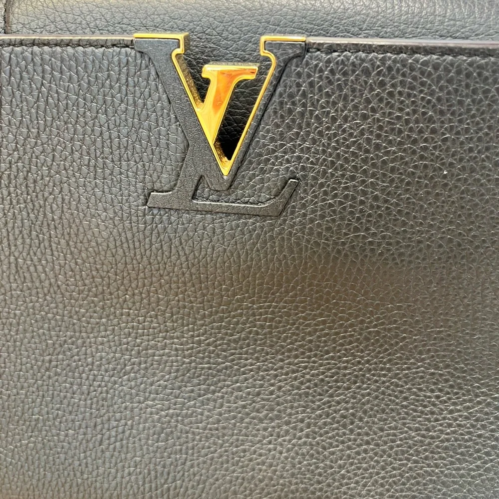 💯Authentic Louis Vuitton Capucines GM black Noir Tote Bag - Picture 6 of 14